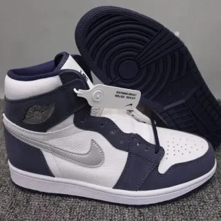 Air Jordan 1 White Navy Silver 篮球鞋