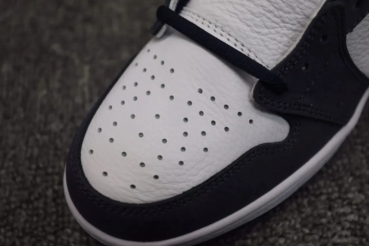 Air Jordan 1 White Navy Silver Chaussures de basketball 8