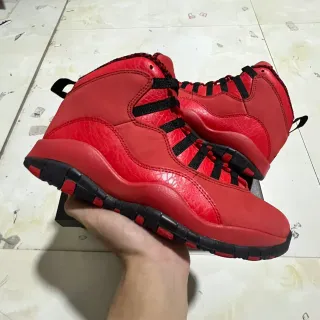Air Jordan 10 Red Black Basketball Shoes