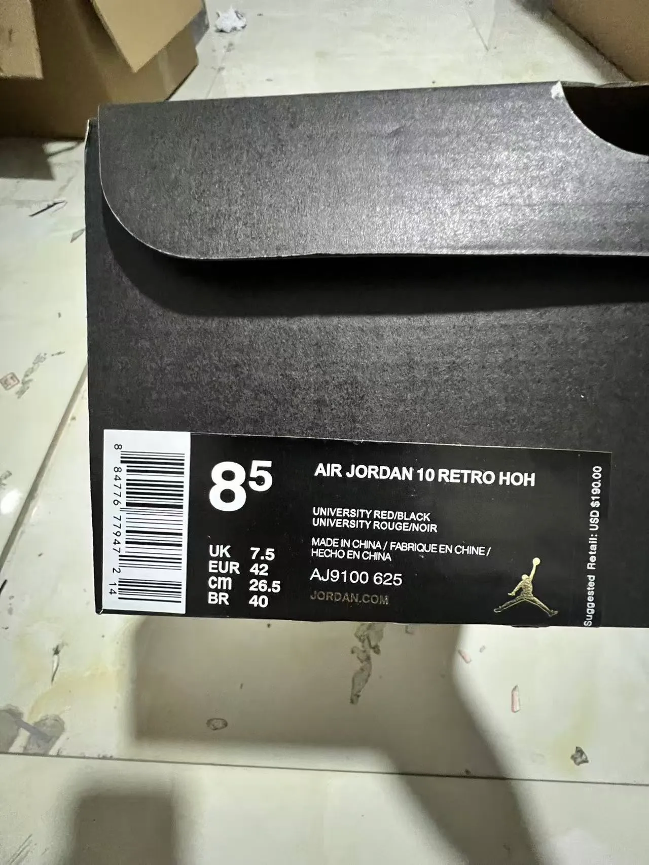 Air Jordan 10 Red Black Basketball Shoes 10