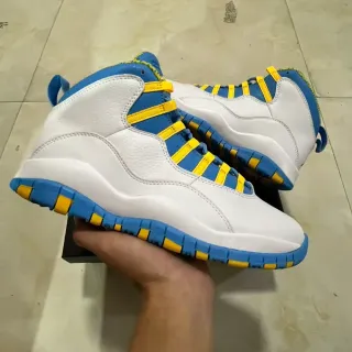 Air Jordan 10 白 皇家蓝 黄 篮球鞋