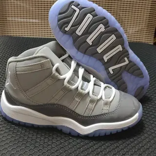 Air Jordan 11 Gray and Icy Blue Basketball Shoes