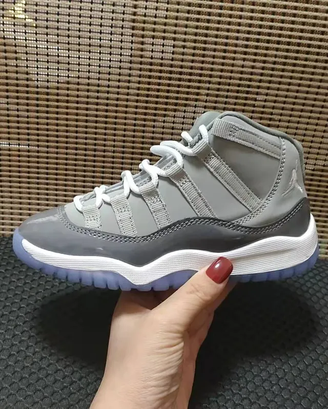 Air Jordan 11 Gray and Icy Blue Basketball Shoes 2