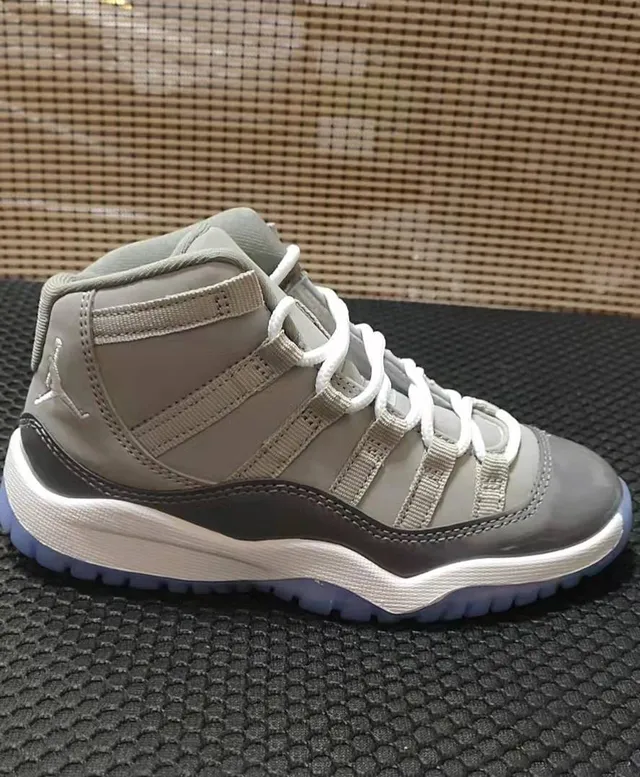 Air Jordan 11 Gray and Icy Blue Basketball Shoes 3