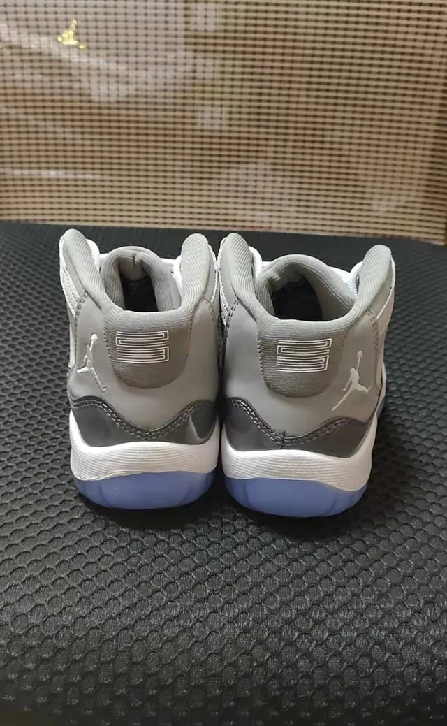 Air Jordan 11 Gray and Icy Blue Basketball Shoes 5