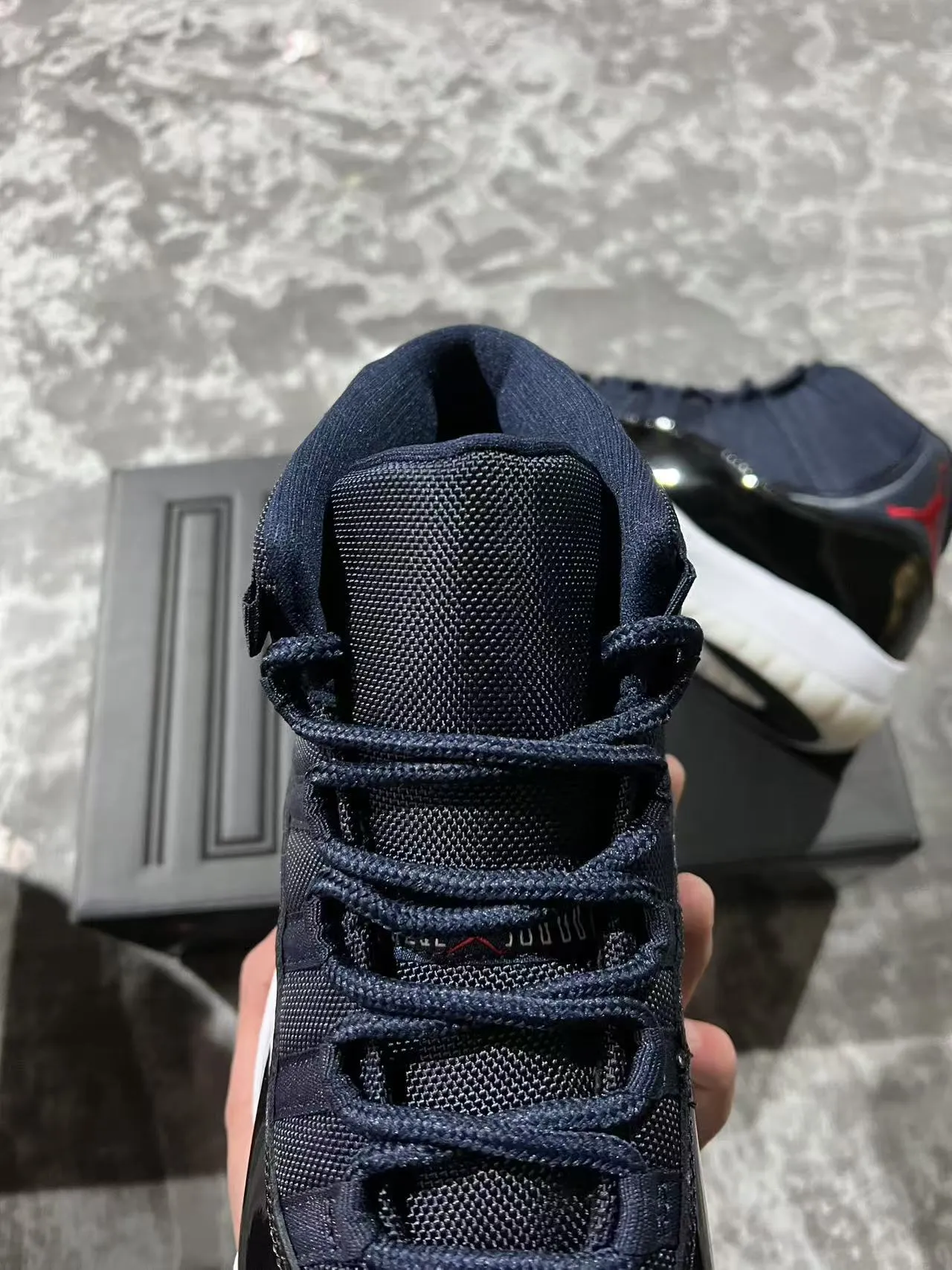 Air Jordan 11 Navy Black Red Basketball Shoes 4