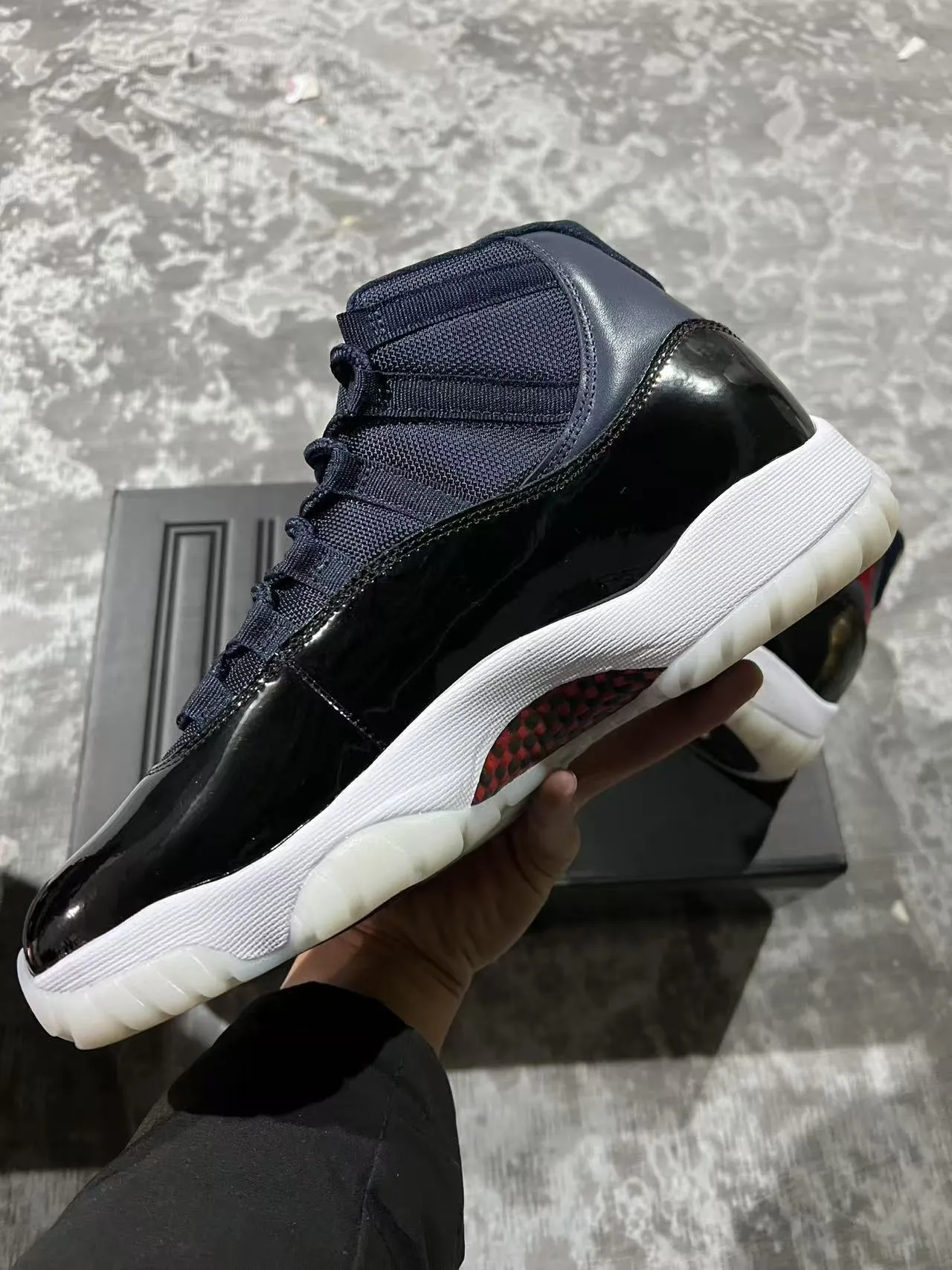 Air Jordan 11 Navy Black Red Basketball Shoes 5