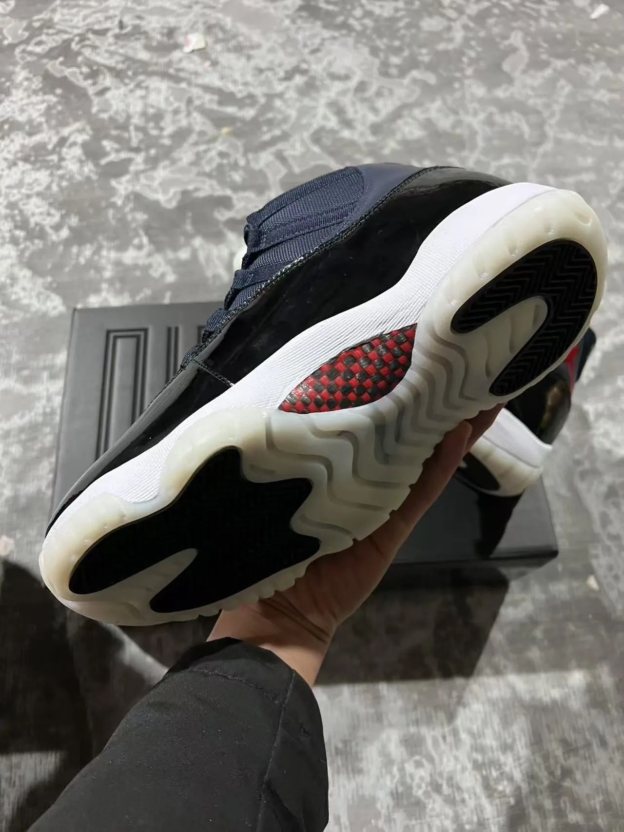 Air Jordan 11 Navy Black Red Basketball Shoes 6
