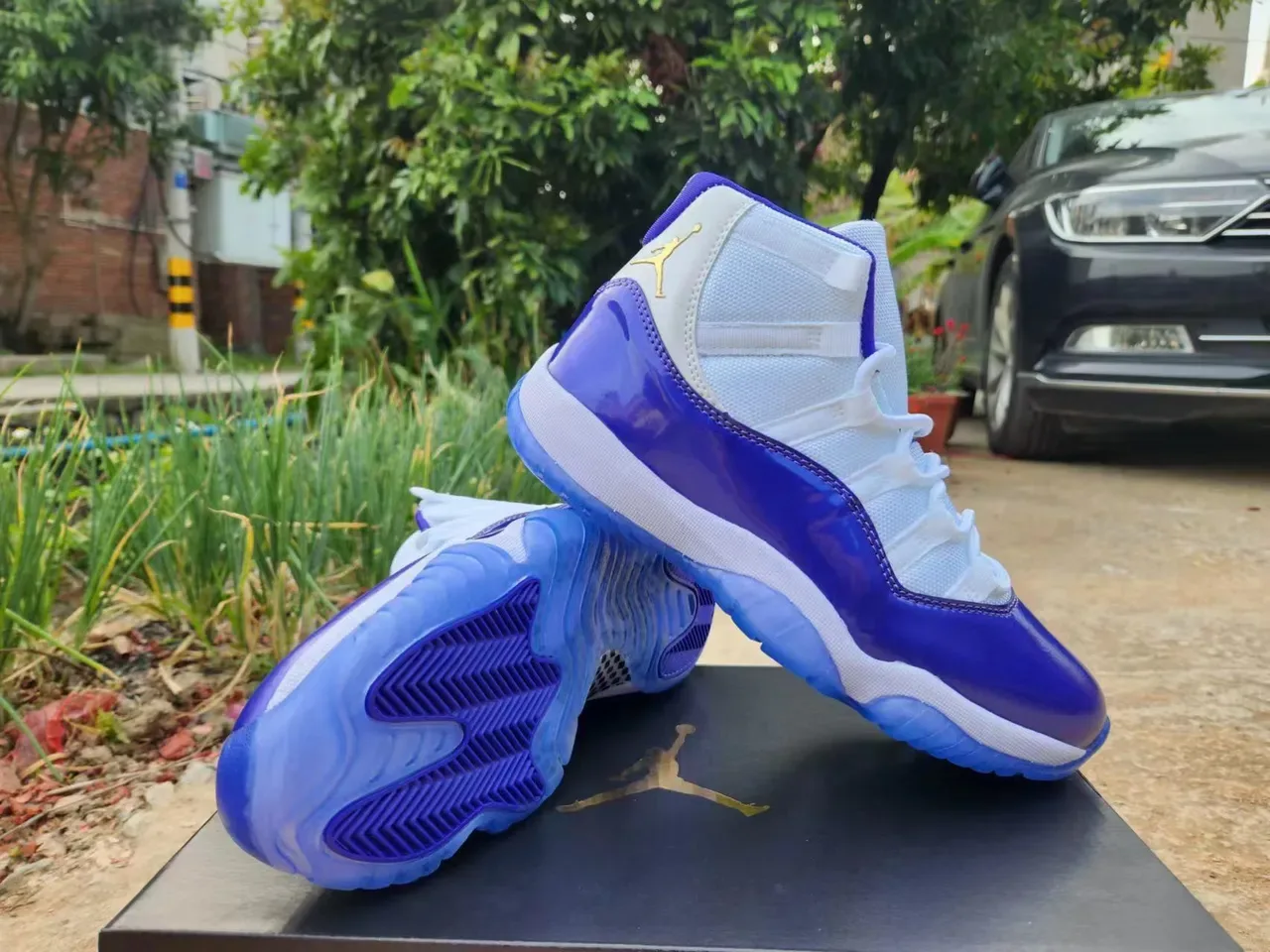 Air Jordan 11 Royal Purple White Chaussures de basketball 4
