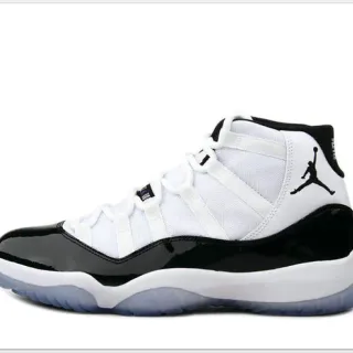 Air Jordan 11 Blanco Negro Cuero Patentado Zapatos de Baloncesto
