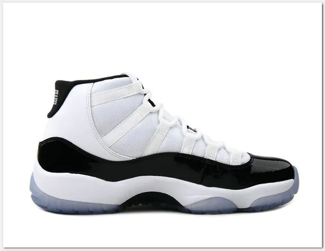 Air Jordan 11 White Black Patent Leather Basketball Shoes 5