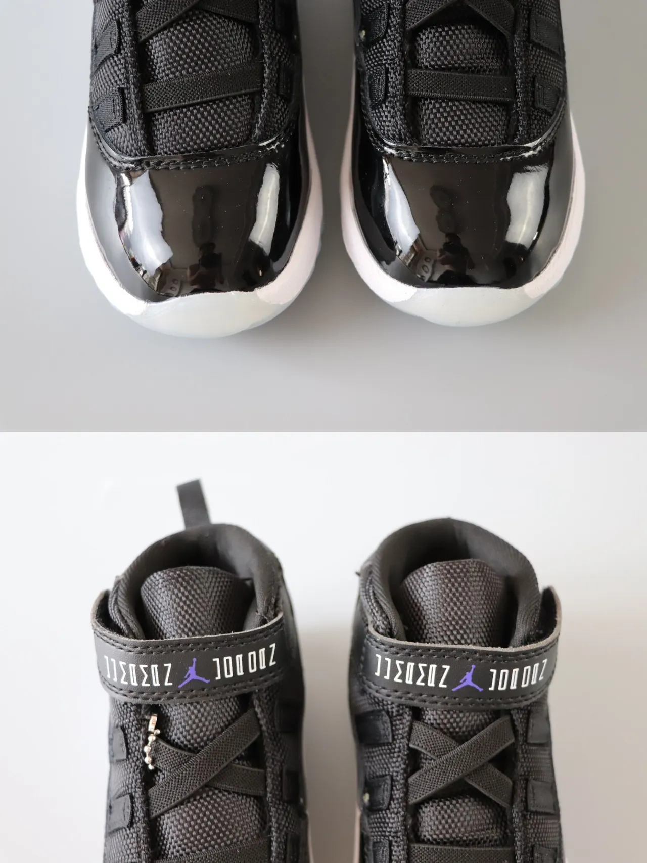 Air Jordan 11 White Black Patent Leather Basketball Shoes 12