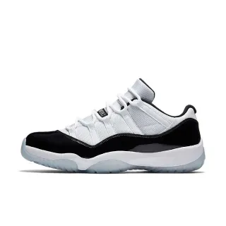 Air Jordan 11 Tênis de Basquete Branco e Preto de Couro Patentado