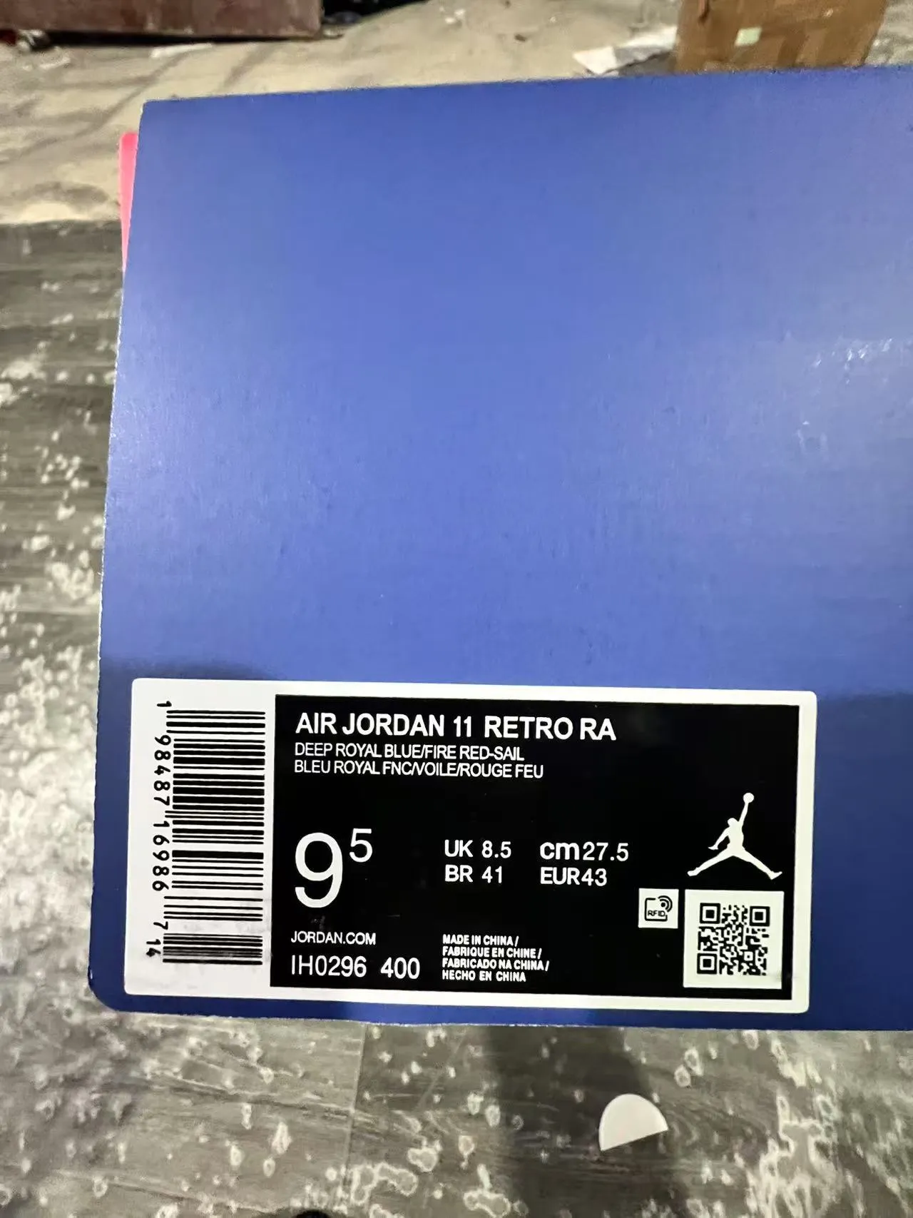 Air Jordan 11 White Royal Blue Patent Leather Basketball Shoes 10