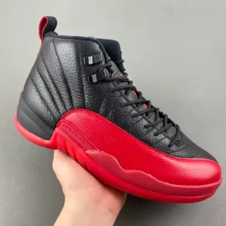 Air Jordan 12 Black Red Basketball Shoes