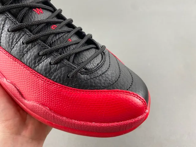 Air Jordan 12 Black Red Basketball Shoes 2
