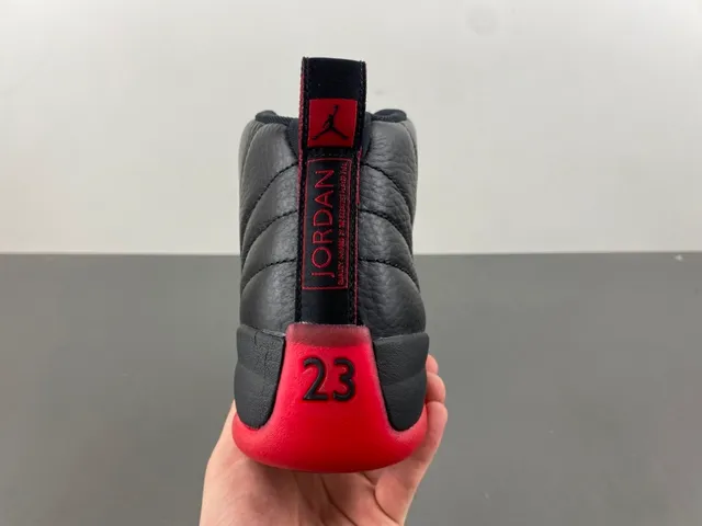 Air Jordan 12 Black Red Basketball Shoes 4