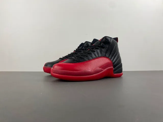 Air Jordan 12 Black Red Basketball Shoes 11