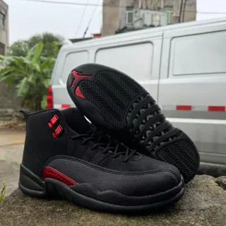 Air Jordan 12 Black Red Basketball Shoes