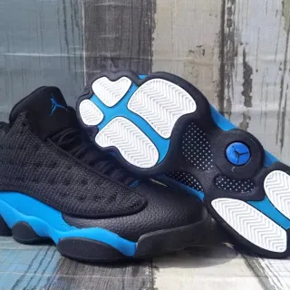 Air Jordan 13 Black Blue Basketball Shoes