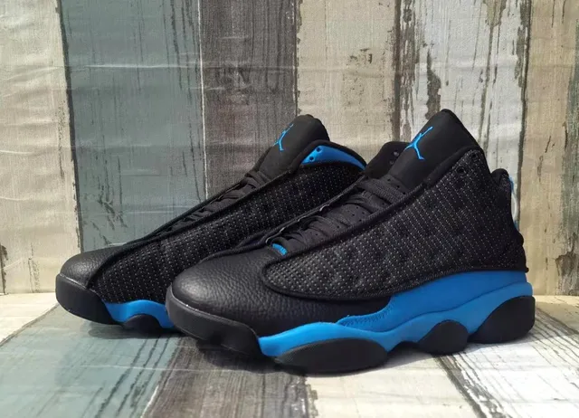 Air Jordan 13 Black Blue Basketball Shoes 3
