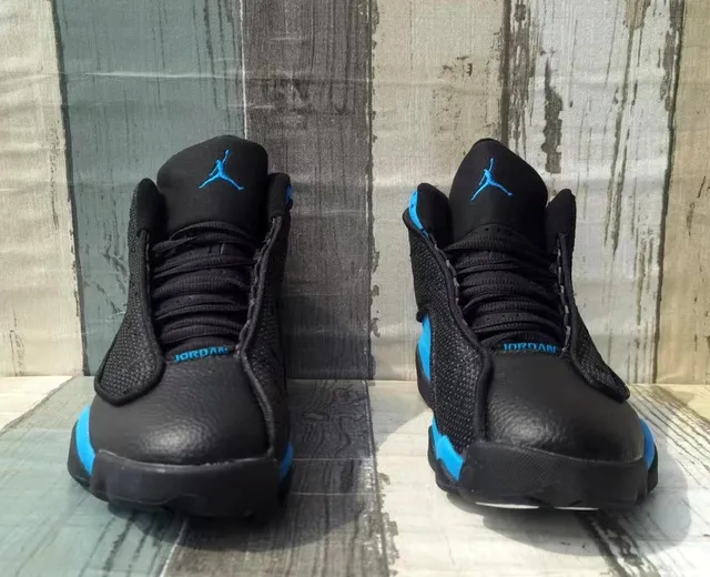 Air Jordan 13 Black Blue Basketball Shoes 4