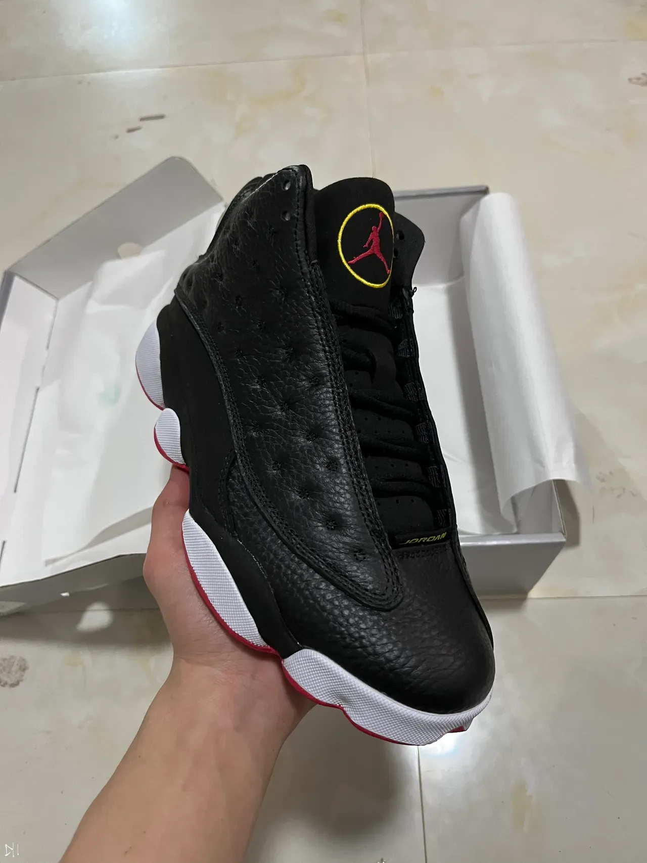 Air Jordan 13 Chaussures de Basket Noir Blanc Rouge 2