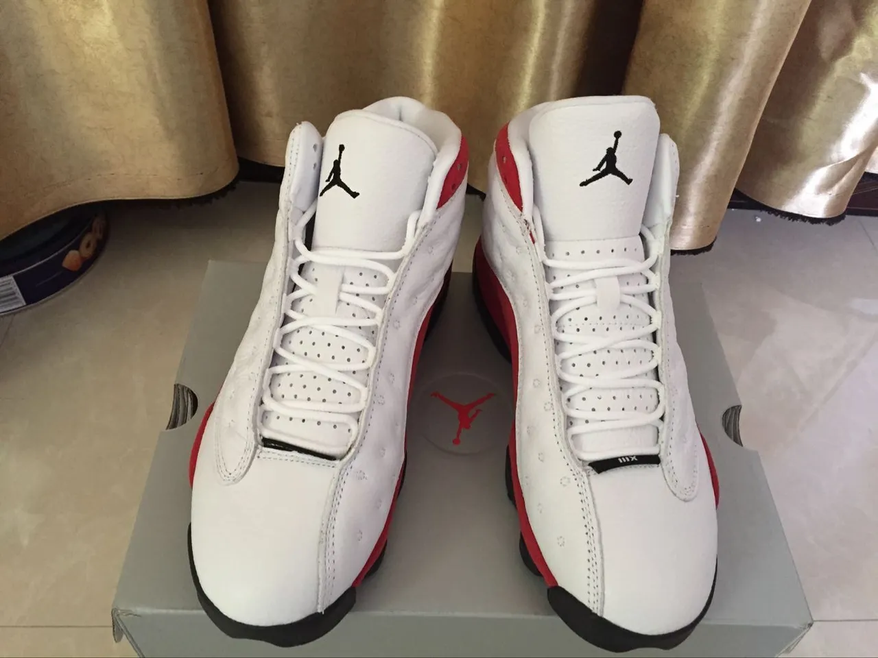 Air Jordan 13 White Red Black Basketball Shoes 5