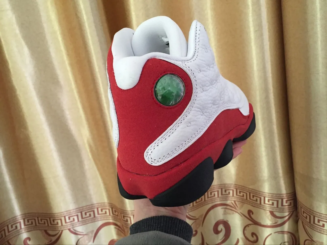 Air Jordan 13 White Red Black Basketball Shoes 9