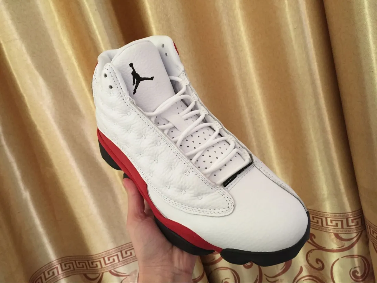 Air Jordan 13 White Red Black Basketball Shoes 10