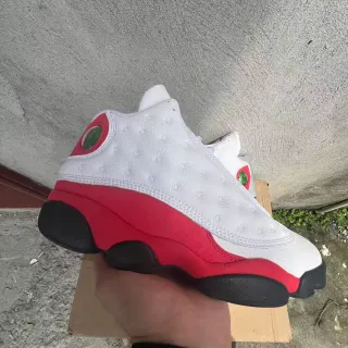 Air Jordan 13 White Red Black Basketball Shoes