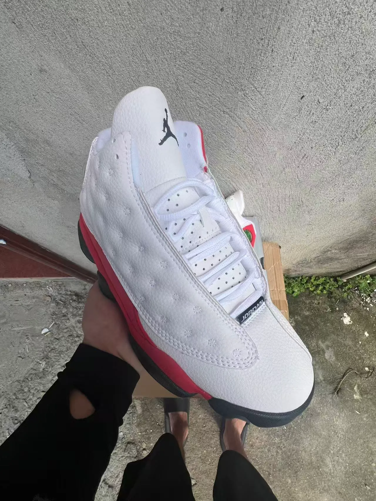 Air Jordan 13 White Red Black Basketball Shoes 2