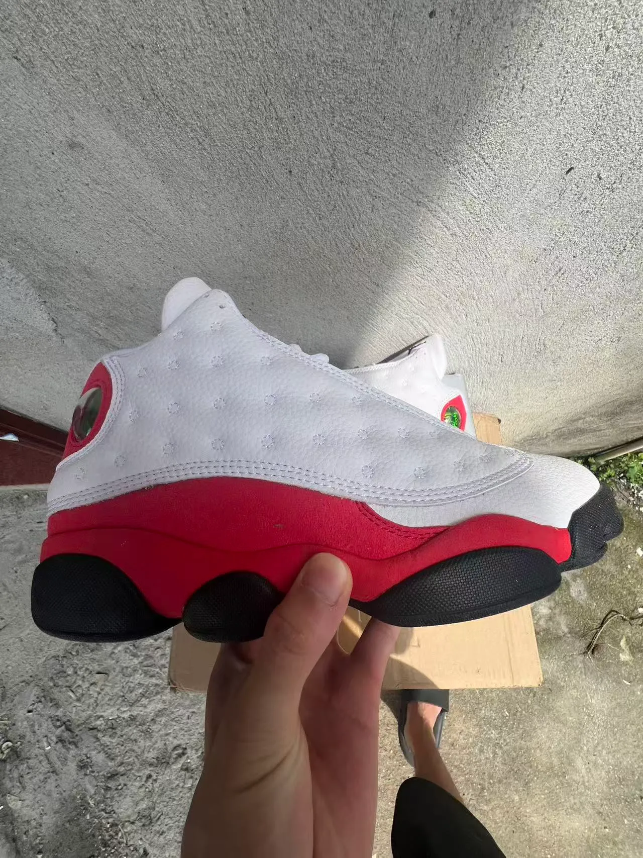 Air Jordan 13 White Red Black Basketball Shoes 7