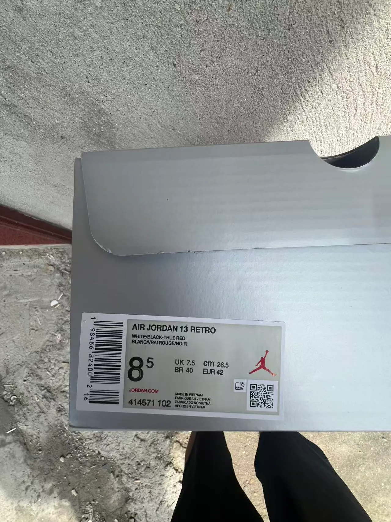 Air Jordan 13 White Red Black Basketball Shoes 10