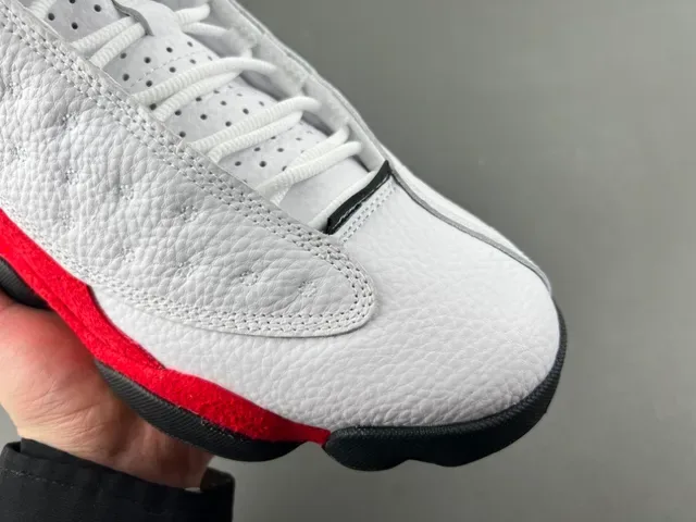 Air Jordan 13 Branco Vermelho Preto Tênis de Basquete 2
