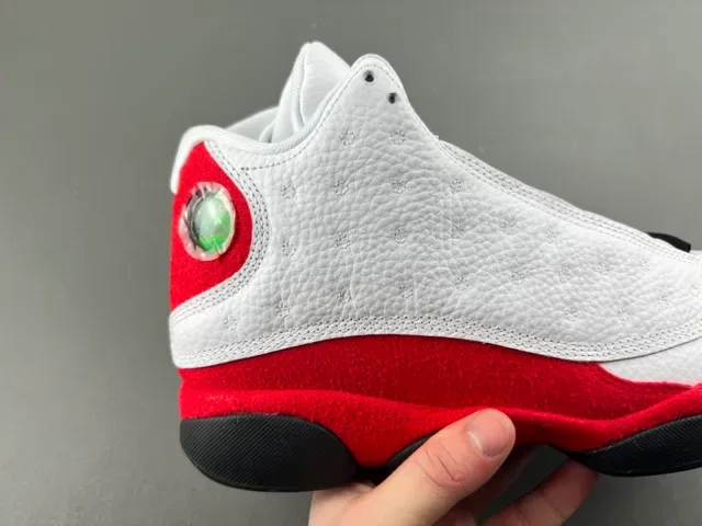 Air Jordan 13 Branco Vermelho Preto Tênis de Basquete 3