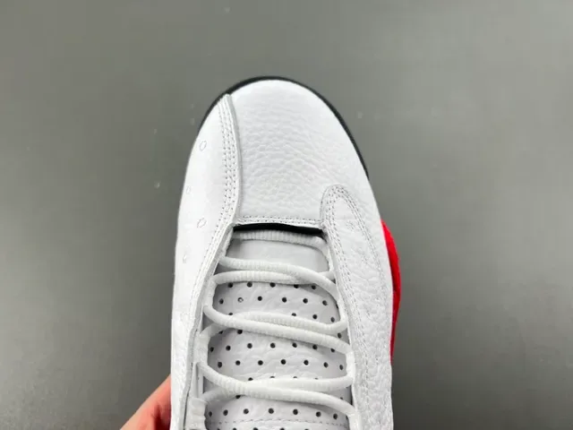 Air Jordan 13 Branco Vermelho Preto Tênis de Basquete 5