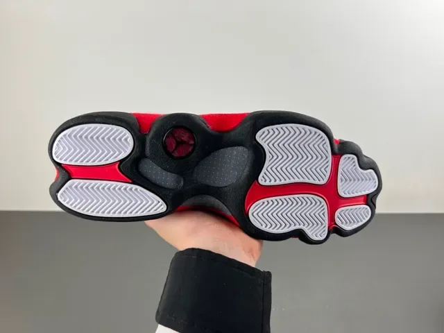 Air Jordan 13 Branco Vermelho Preto Tênis de Basquete 8