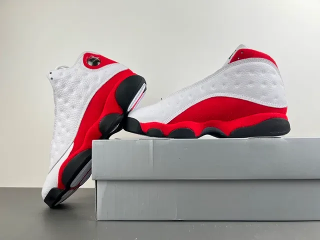 Air Jordan 13 Branco Vermelho Preto Tênis de Basquete 13