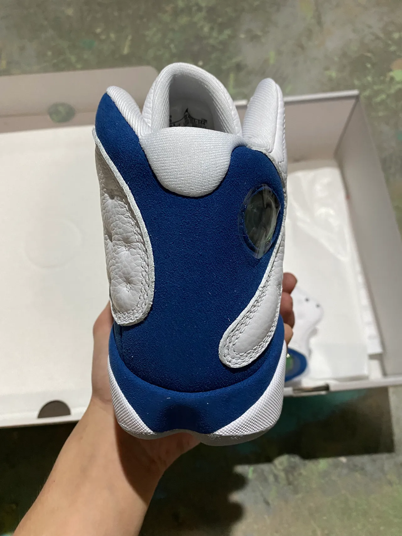 Air Jordan 13 White Royal Blue Quilted Leather Basketball Shoes 6