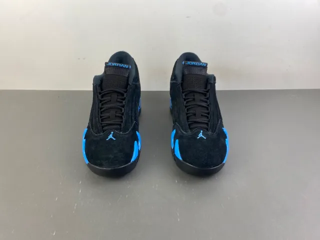 Air Jordan 14 Black and Blue Suede Basketball Shoes 11