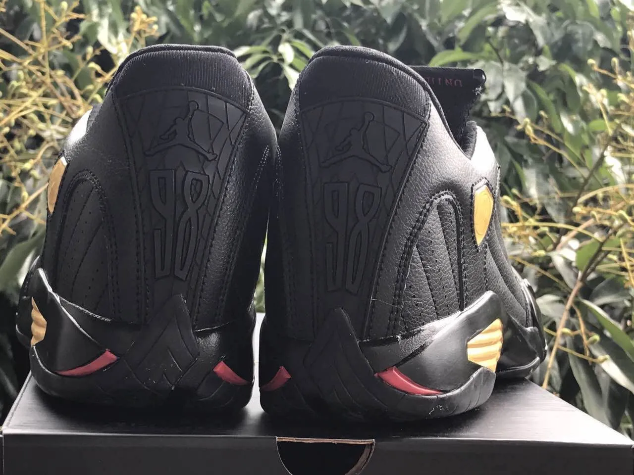 Air Jordan 14 Black and Gold Basketball Shoes 4