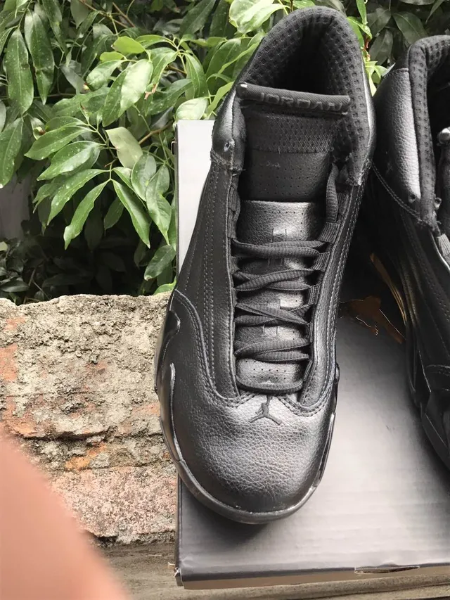 Air Jordan 14 Black and Gold Basketball Shoes 5