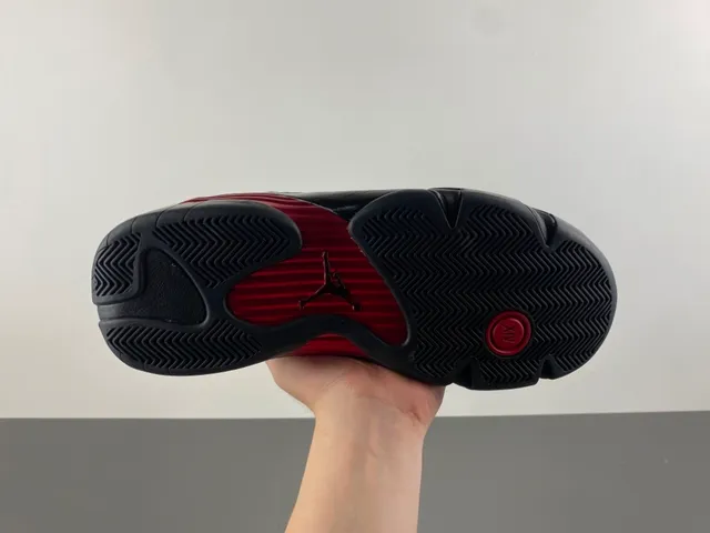 Air Jordan 14 Black Red Basketball Shoes 9