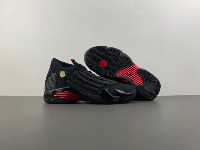 Air Jordan 14 Black Red Basketball Shoes 12