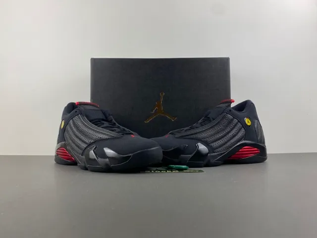 Air Jordan 14 Black Red Basketball Shoes 13