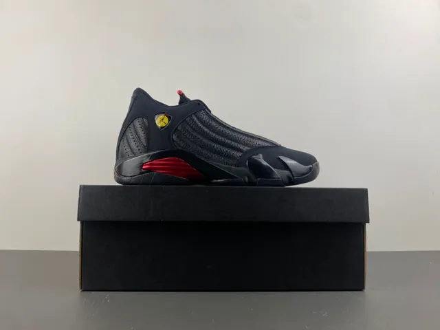 Air Jordan 14 Black Red Basketball Shoes 15
