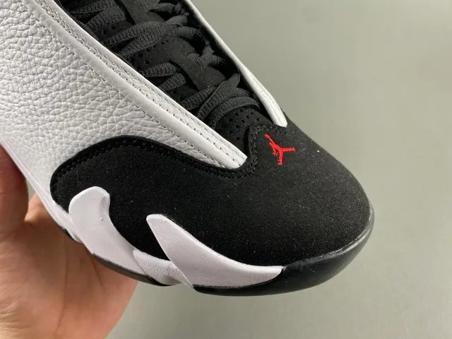 Air Jordan 14 White Black Red Basketball Shoes 2