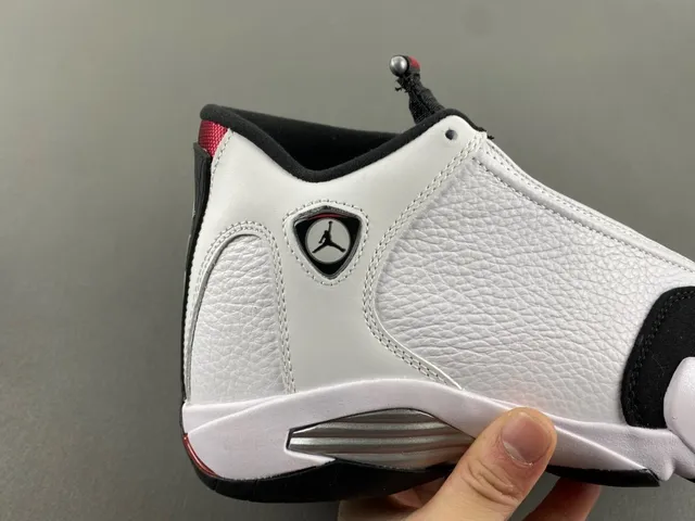 Air Jordan 14 White Black Red Basketball Shoes 3