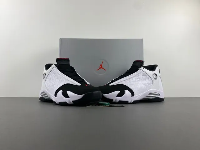 Air Jordan 14 White Black Red Basketball Shoes 13
